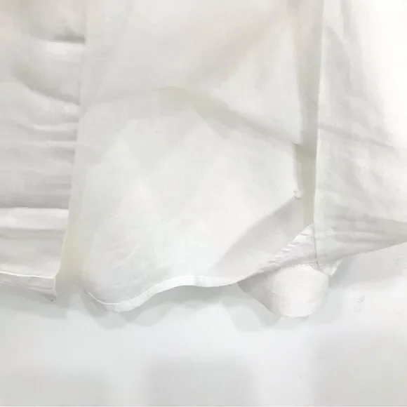 J. Crew Factory Colorful Embroidered White Linen Cotton Blend Sleeveless Dress - Picture 12 of 16